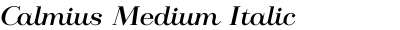 Calmius Medium Italic